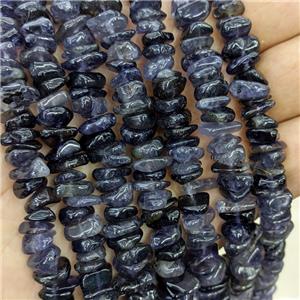 Natural Iolite Chips Beads Freeform, approx 7-11mm