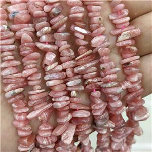 Natural Argentina Rhodochrosite Chips Beads Pink Freeform, approx 7-11mm