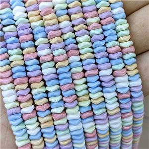 Oxidative Agate Heishi Beads Wave Mixed Color, approx 6mm
