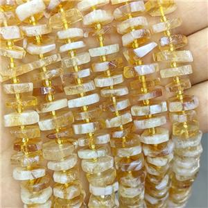 Natural Citrine Heishi Spacer Beads Yellow, approx 12-13mm