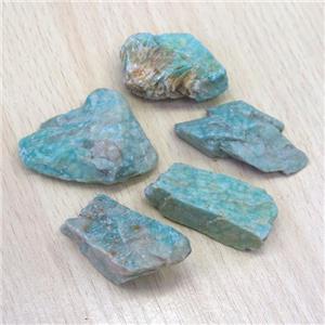 natural Amazonite nugget beads without hole, freeform, approx 10-40mm