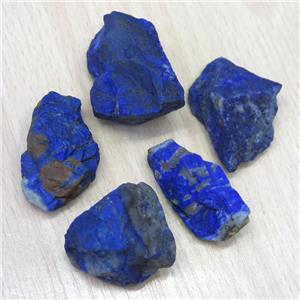 blue Lapis nugget beads without hole, freeform, approx 10-40mm