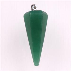 Green Aventurine pendulum pendants, approx 14-30mm