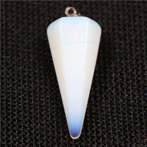 white opalite pendulum pendants, approx 14-30mm