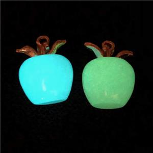 noctilucent stone pendants, apple, mixed, approx 12-14mm