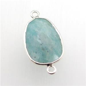 Amazonite connector, teardrop, approx 16-22mm