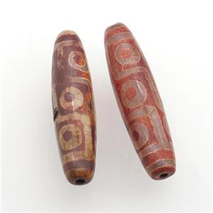 red Tibetan Dzi rice Beads, eye, approx 15-55mm