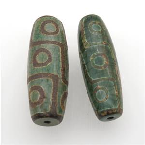 green Tibetan Dzi rice Beads, eye, approx 20-55mm