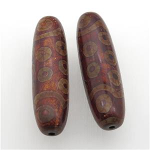 darkred Tibetan Dzi rice Beads, eye, approx 20-70mm