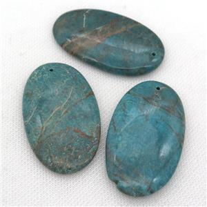 green Amazonite pendants, oval, approx 35-60mm