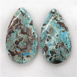 blue Ocean Jasper teardrop pendants, approx 35-60mm