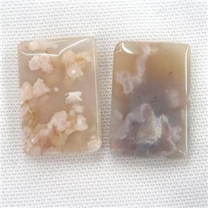 Cherry Agate rectangle pendants, approx 30-45mm