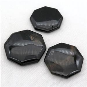 black Cherry Agate pendants, polygon, approx 50mm dia