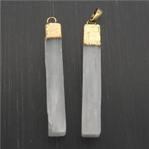 white Calcite pendant, gold plated, approx 6-40mm