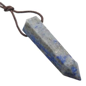 blue Lapis Lazuli bullet pendant, approx 13-55mm