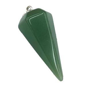 green Aventurine pendulum pendant, approx 15-30mm
