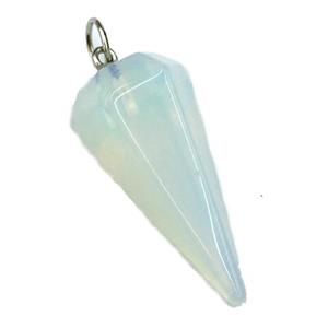 white Opalite pendulum pendant, approx 15-30mm