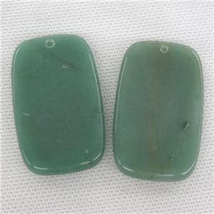 green Aventurine rectangle pendant, approx 35-55mm