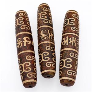 tibetan DZi Agate barrel beads, approx 20-100mm