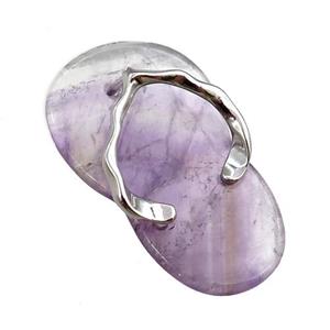 amethyst shoes pendant, approx 23-40mm