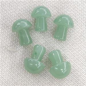 green Aventurine mushroom without hole, approx 15-20mm