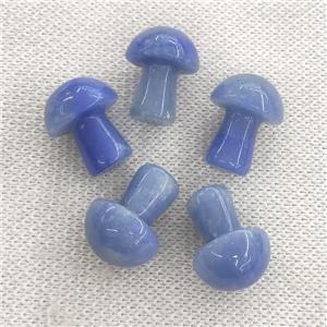blue Aventurine mushroom, no hole, approx 15-20mm