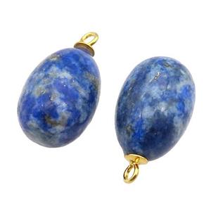 blue Lapis Lazuli egg pendant, approx 10-15mm