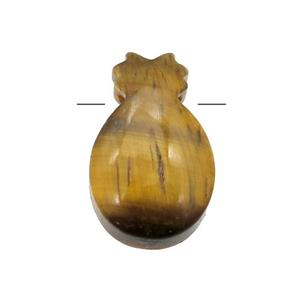 yellow Tiger eye stone pineapple pendant, approx 10-16mm
