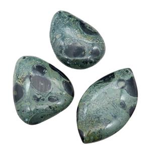 green Kambaba Jasper pendant, mix shape, approx 30-50mm