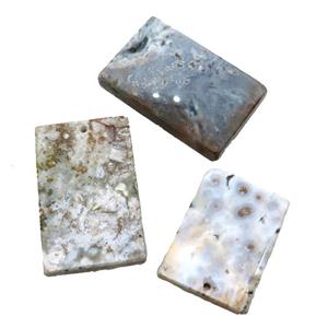 natural Ocean Agate rectangle pendant, approx 30-60mm