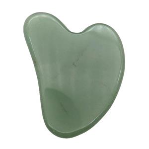 green Aventurine Slice GuaSha Massage Tools, approx 60-70mm
