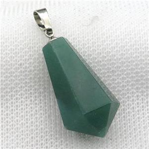 green Aventurine pendulum pendant, approx 17-30mm