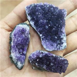 Amethyst Druzy Cluster Purple Freeform Undrilled Nohole, approx 30-150mm