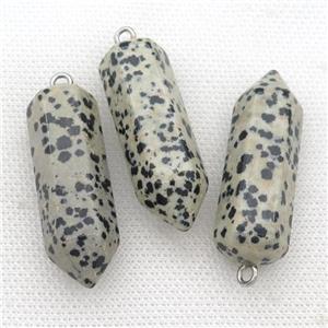 Dalmatian Jasper bullet pendant, approx 15-45mm