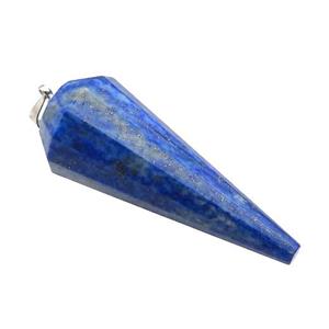 Blue Lapis Lazuli Pendulum Pendant, approx 16-40mm