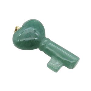 Green Aventurine Key Pendant, approx 22-40mm