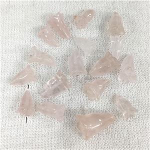 Rose Quartz Flower Beads Carved, approx 6-16mm