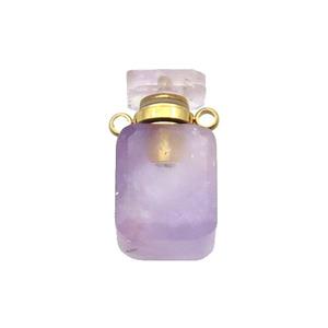 Natural Amethyst Perfume Bottle Pendant Purple, approx 10-18mm