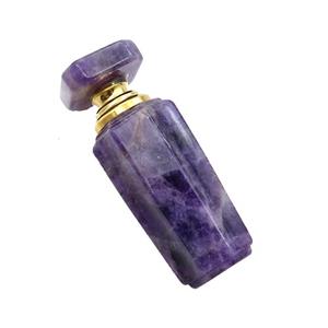 Purple Amethyst Perfume Bottle Pendant, approx 30-70mm