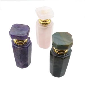 Mix Gemstone Perfume Bottle Pendant, approx 30-70mm