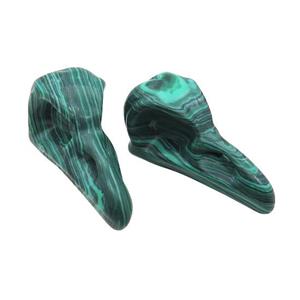Synthetic Malachite RavenHead Pendant Undrilled Green, approx 15-30mm