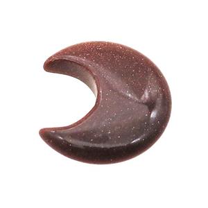 Gold Sandstone Moon Pendant Undrilled, approx 28-30mm