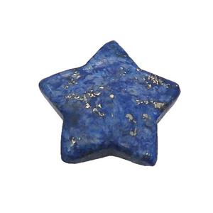 Natural Blue Lapis Lazuli Star Pendant Undrilled, approx 30mm
