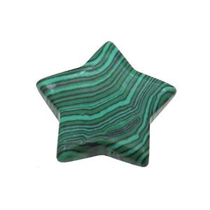 Synthetic Malachite Star Pendant Undrilled Green, approx 30mm