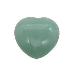 Green Aventurine Heart Pendant Undrilled, approx 30mm