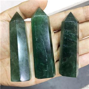 Green Fluorite Tower Undrilled, approx 20-90mm