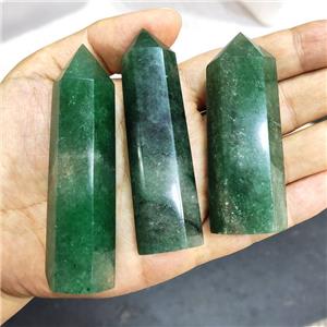 Green Strawberry Quartz Tower Undrilled, approx 20-90mm