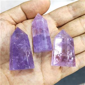 Natural Amethyst Tower Lt.purple Undrilled, approx 20-90mm