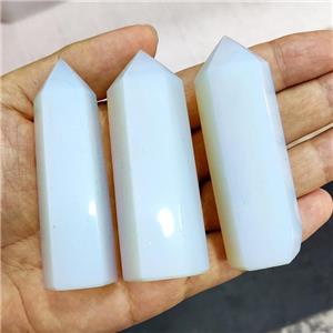 White Opalite Tower Undrilled, approx 20-90mm