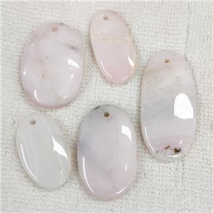 Natural Pink Opal Pendant Oval, approx 20-50mm